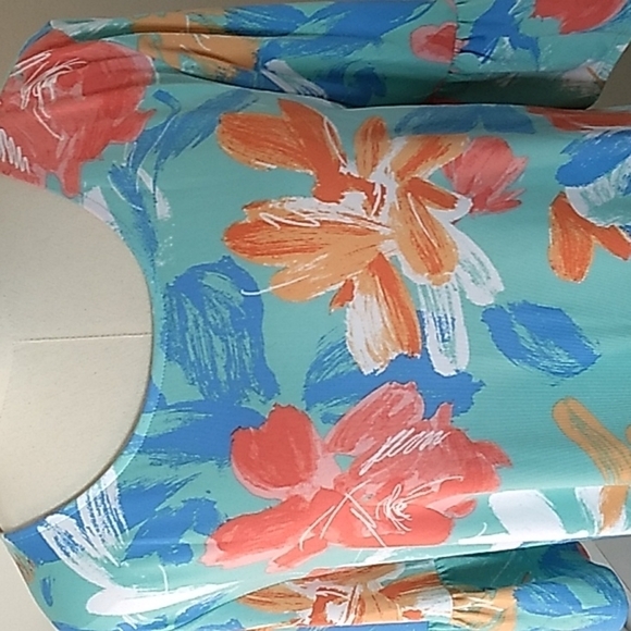 Ruby Rd ruffle sleeve large summer dress 👗 - Picture 2 of 4